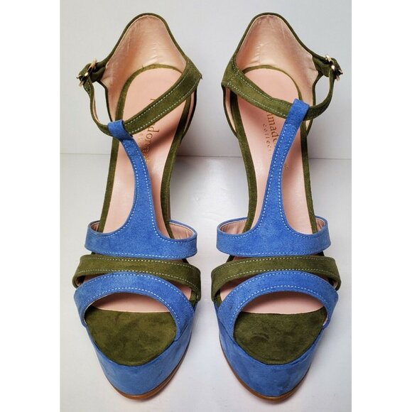 PRIMADONNA COLLECTION WOMEN EURO SIZE BLUE/GREEN 4.5 INCH HEEL  08211 MI - Picture 4 of 12